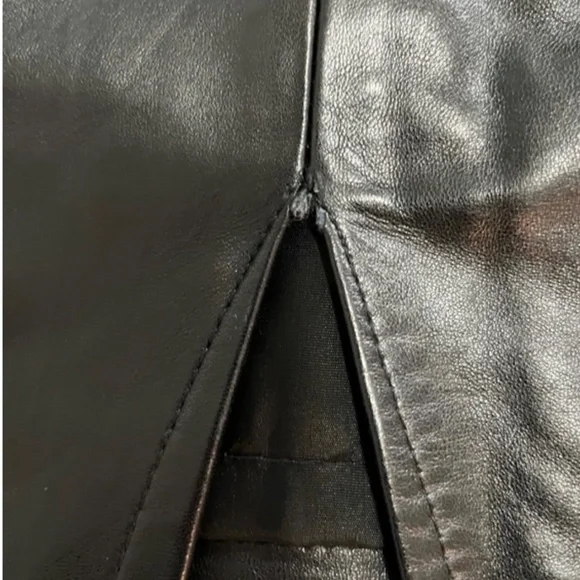 DANIER BLACK LEATHER SKIRT - Picture 7 of 8